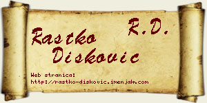 Rastko Dišković vizit kartica